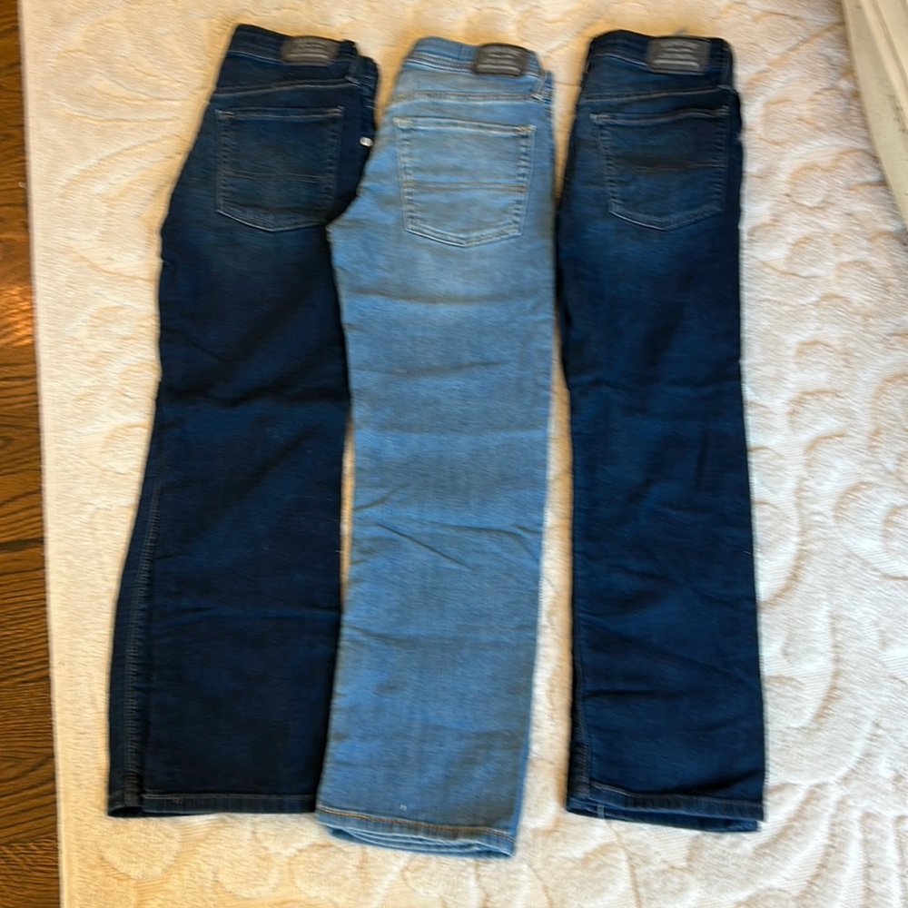 Three pairs of boys, Levi’s elastic waist jeans, size 14 R